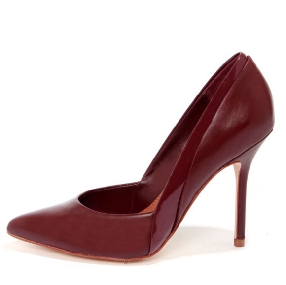 Steve Madden Shoes - Steve Madden Clydee Wine Leather Pointed pumps